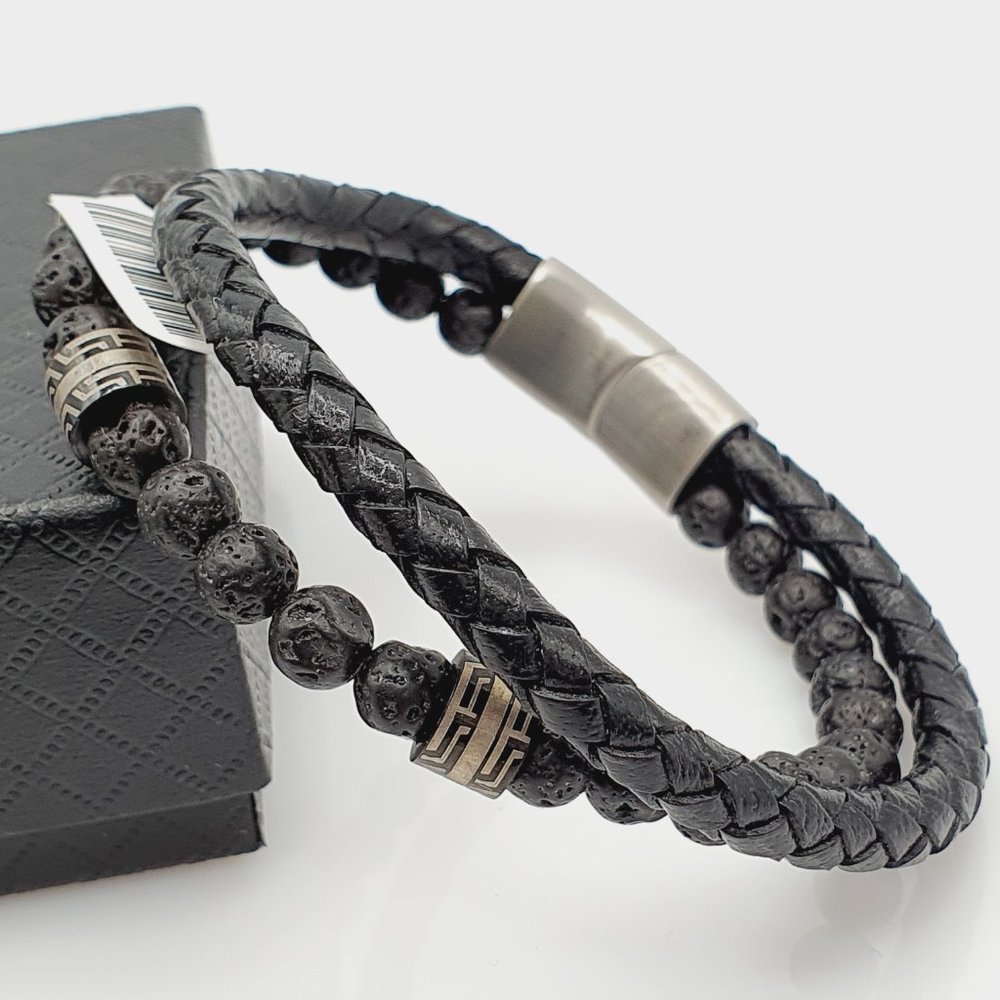 Beads & Leather Bracelets for men, MO112 - Picture 14 of 16